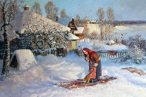 500x333 Winter Landscape. Oil On Canvas. Painting By Vladimir Zhdanov (7 - Winter Landscape Oil Painting
