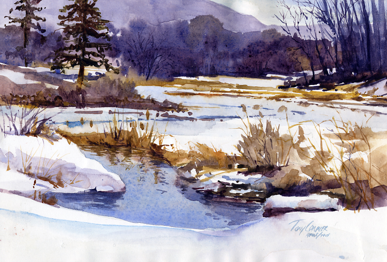 762x515 Winter Archival Limited Edition Glicee' Art Print - Winter Landscape Painting