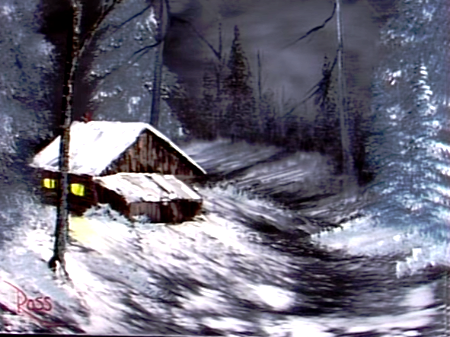 450x337 Winter Night - Winter Night Painting