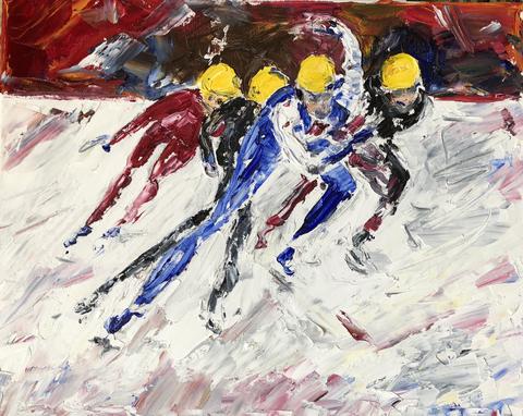 480x382 Capturing The Winter Olympics Garth Bayley Art - Winter Olympics Painting