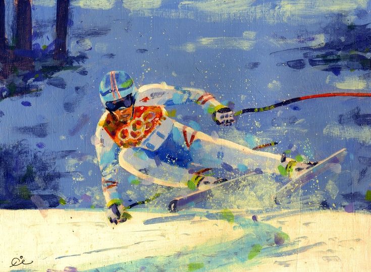 735x539 Matthias Mayer Winter Olympics And Paintings - Winter Olympics Painting