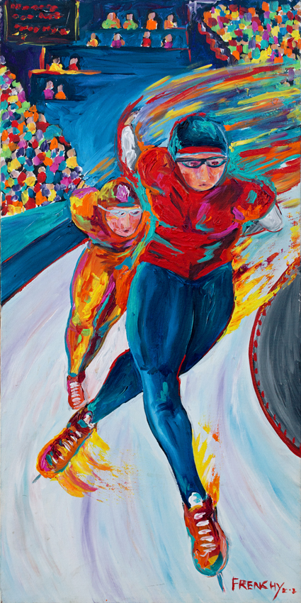 425x850 Olympic Action Paintings By Frenchy Official Website Of Frenchy! - Winter Olympics Painting