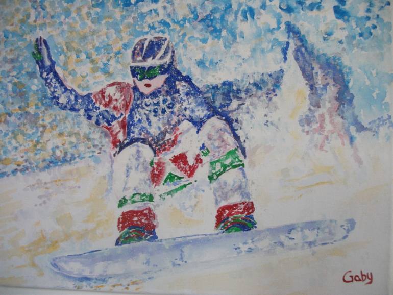 770x578 Saatchi Art Winter Olympics 2014 Painting By Gabrielle Stubbs - Winter Olympics Painting