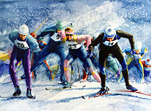 300x221 Winter Olympic Games Paintings Fine Art America - Winter Olympics Painting