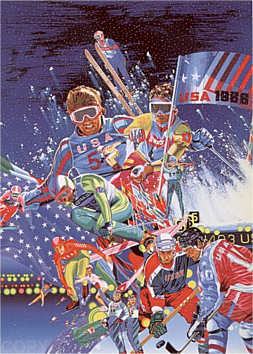360x505 1988 Winter Olympic Games - Winter Olympics Painting