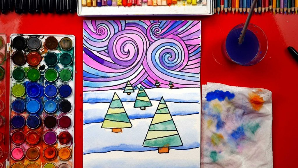 1024x576 Winter - Winter Olympics Painting