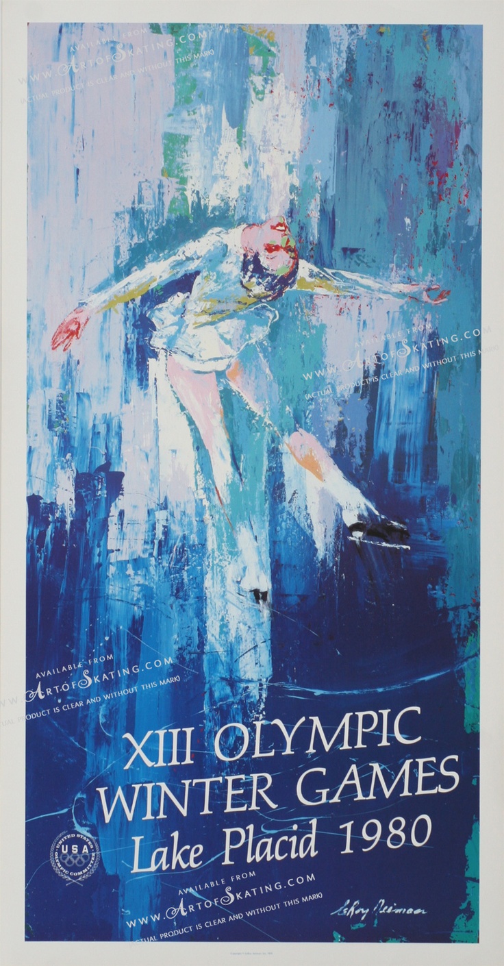 736x1410 37 Best Paintings Of Sports Images On Leroy Neiman - Winter Olympics Painting