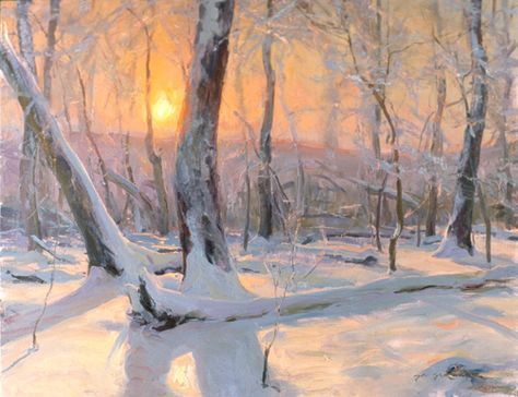 474x364 The 591 Best Winter Paintings Images On Landscape - Winter Painting