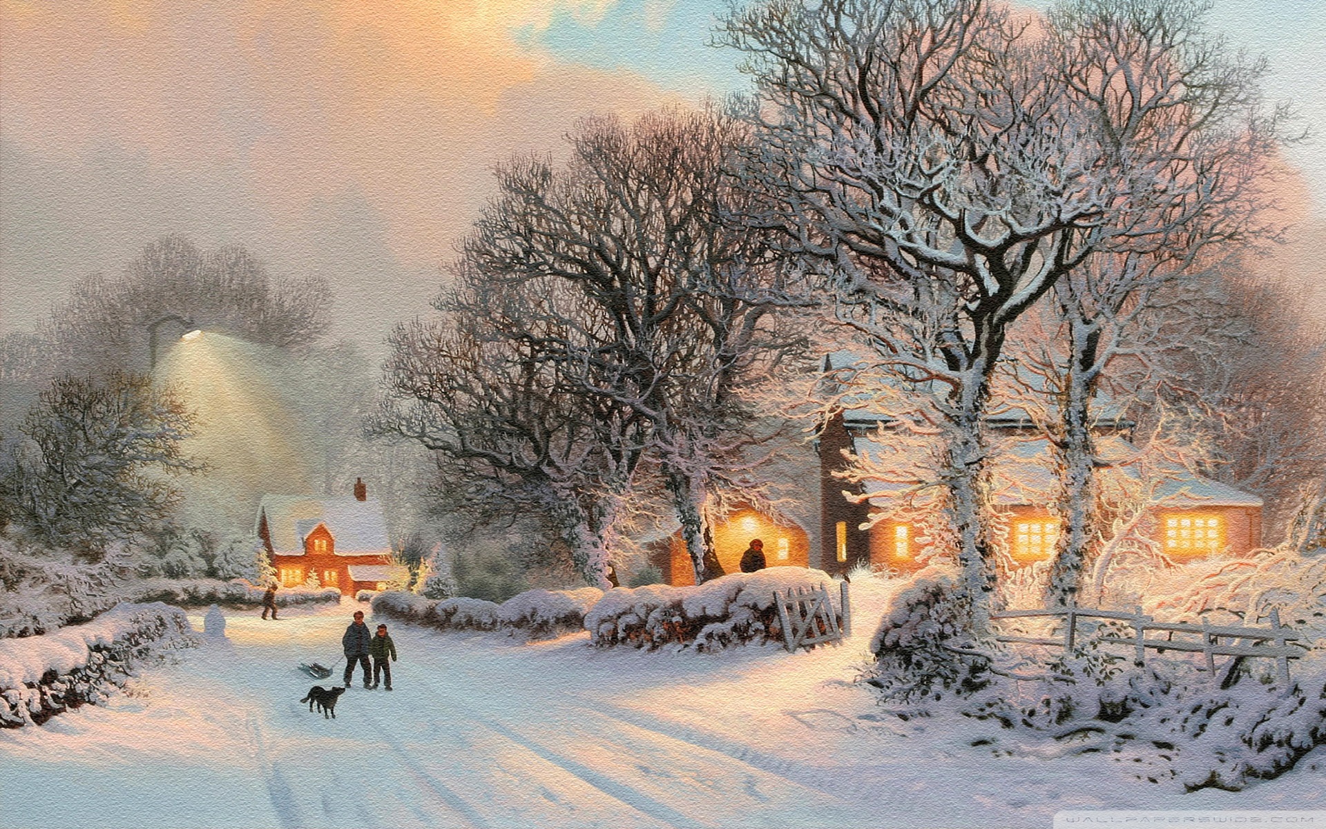 1920x1200 Winter Painting - Winter Painting