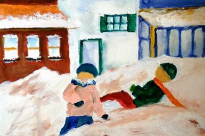 400x265 Winter Art Ideas For Kids - Winter Painting For Kids