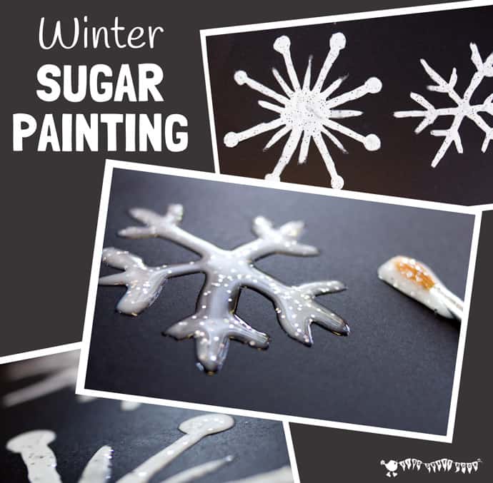690x677 Winter Sugar Painting For Kids - Winter Painting For Kids