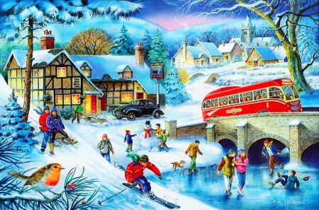 450x297 Winter Games - Winter Painting For Kids