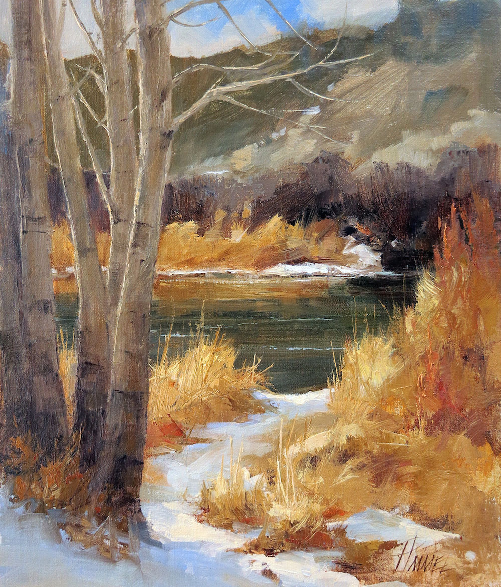 1000x1173 Painting In The Winter Landscape - Winter Painting Images