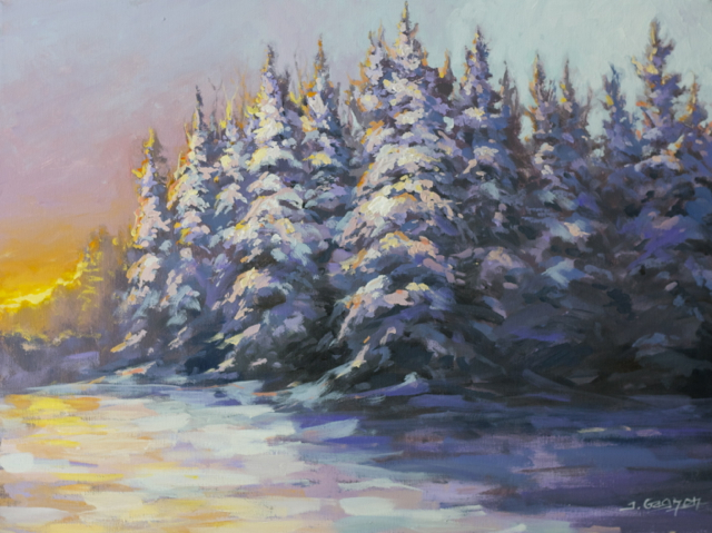 640x479 The Colors Of Winter Acrylic Painting Lesson Tim Gagnon Studio - Winter Painting Images