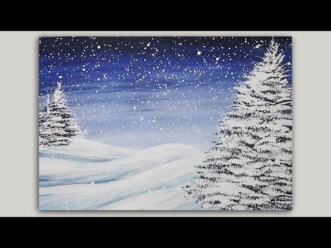 480x360 Acrylic Painting - Winter Painting Images