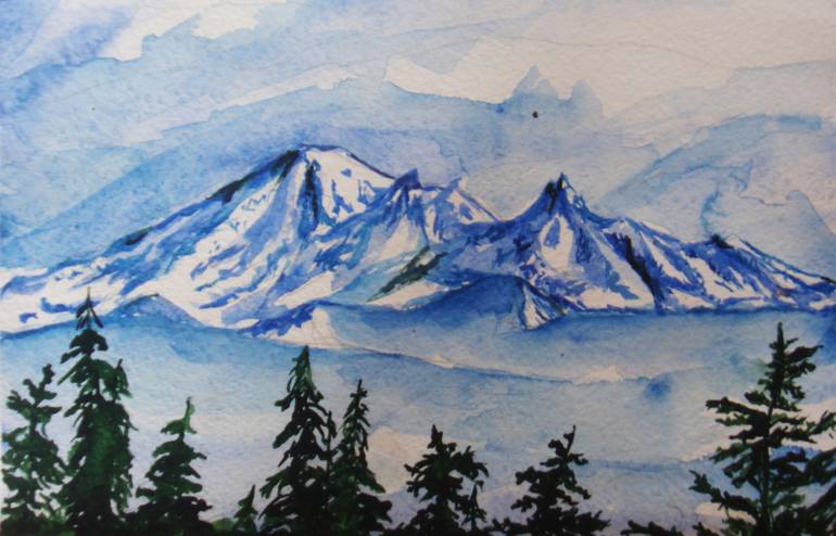 770x494 Saatchi Art Winter Season Painting By Alexandra Gorobchenko - Winter Season Painting