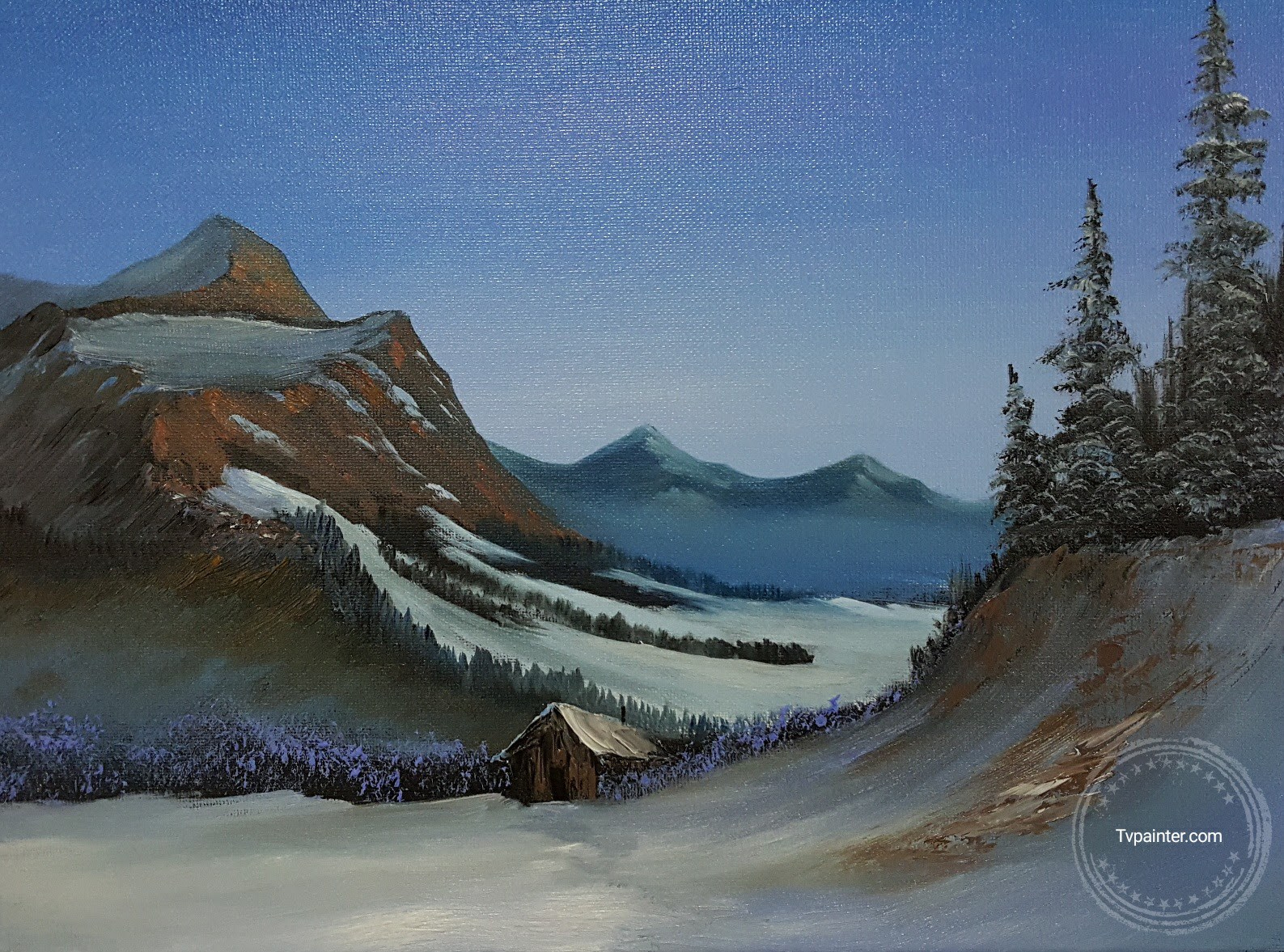 1587x1177 Winter Season Oil Painting Sold! Oil - Winter Season Painting