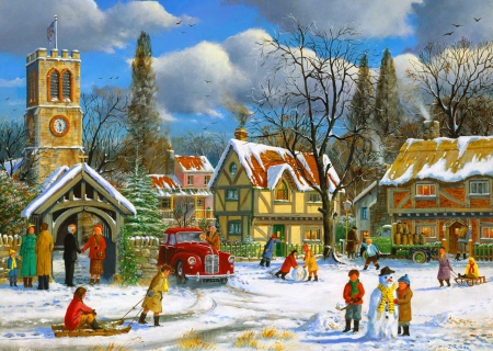 450x320 Winter Season - Winter Season Painting