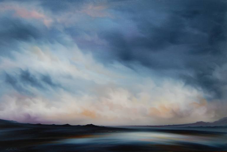 770x517 Saatchi Art Winter Sky Painting By Laura Blue Palmer - Winter Sky Painting