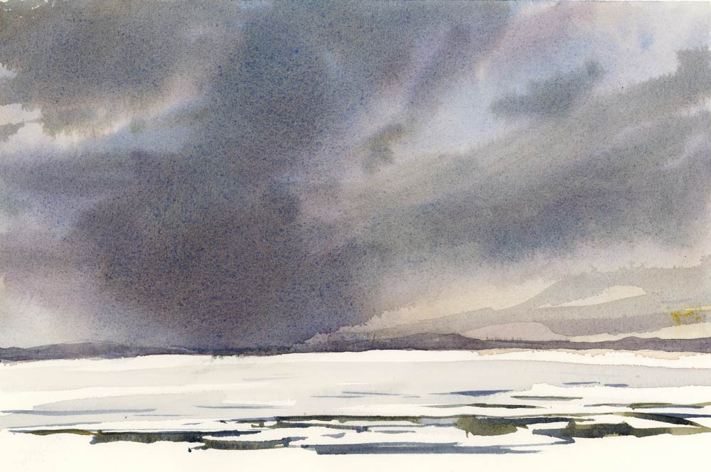 1000x664 Winter Sky The Sketchbook - Winter Sky Painting