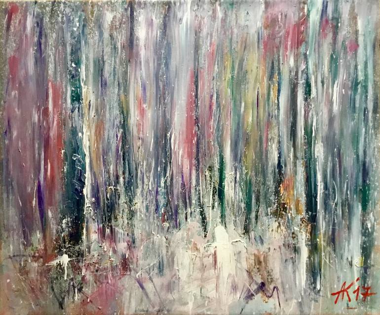 770x640 Saatchi Art Winter Trees Painting By Anastasia Kachina - Winter Tree Painting