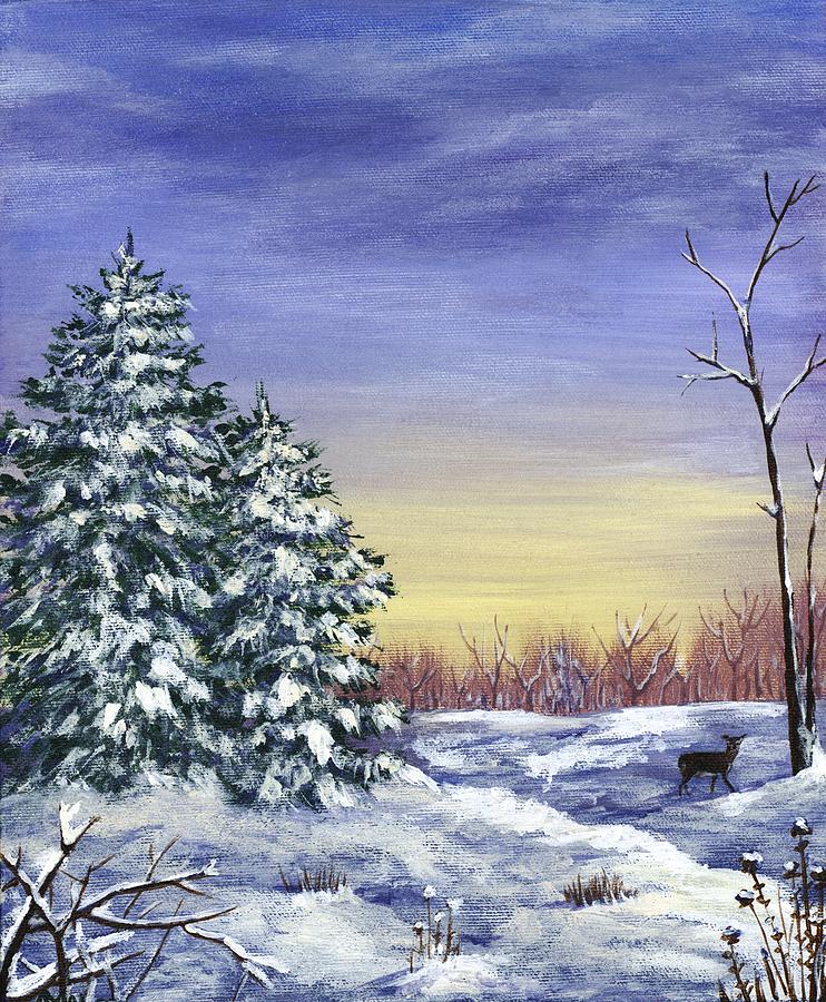 Winter Tree Painting at PaintingValley.com | Explore collection of ...