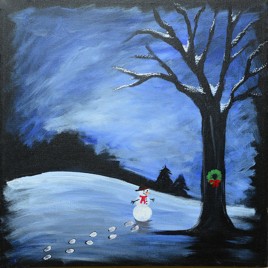 Winter Tree Painting at PaintingValley.com | Explore collection of ...