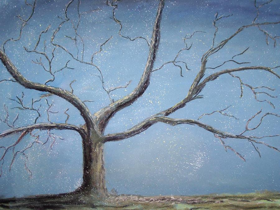 900x675 Winter Tree Painting By Sarah Rachel Evans - Winter Tree Painting