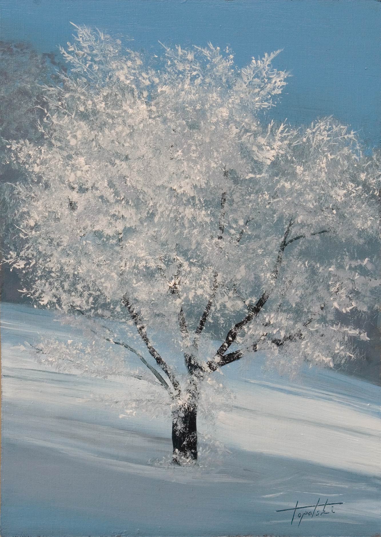 1333x1881 Winter Tree Oil Painting Fine Arts Gallery - Winter Tree Painting