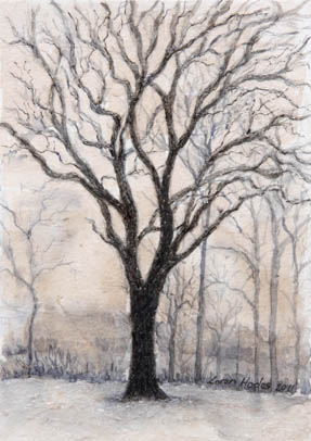 287x406 Loren Hodes - Winter Tree Painting