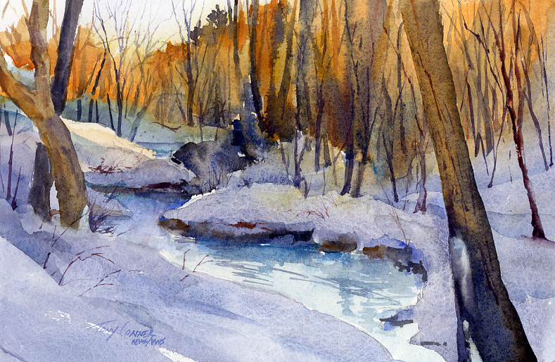 Winter Watercolor Painting at PaintingValley.com | Explore collection ...