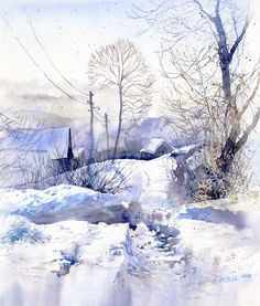236x277 Watercolor Winter - Winter Watercolor Painting