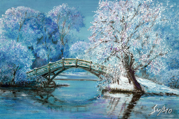 600x400 Winter Wonderland By Shongrek - Winter Wonderland Painting