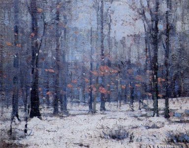 Winter Woods Painting