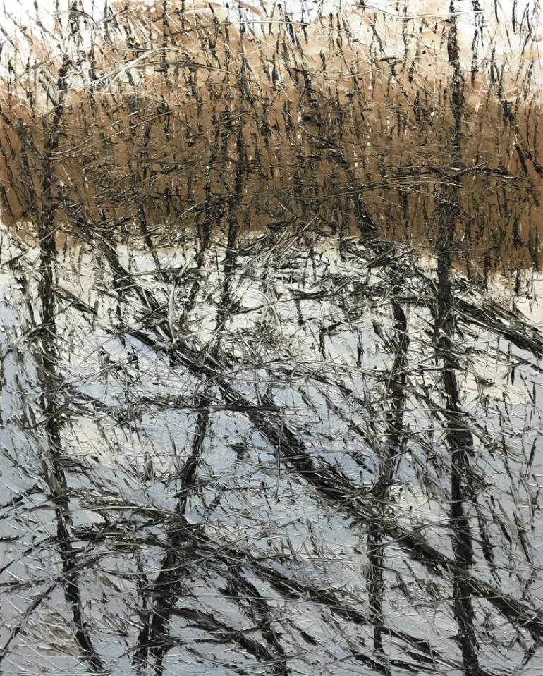 770x959 Saatchi Art Winter Woods Painting By Gabriela Horikawa - Winter Woods Painting