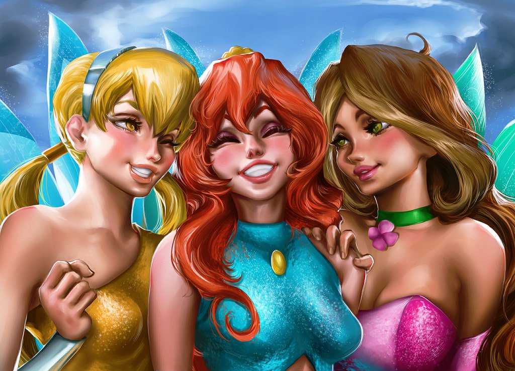 1024x739 Winx Club By Zoahra - Winx Club Painting