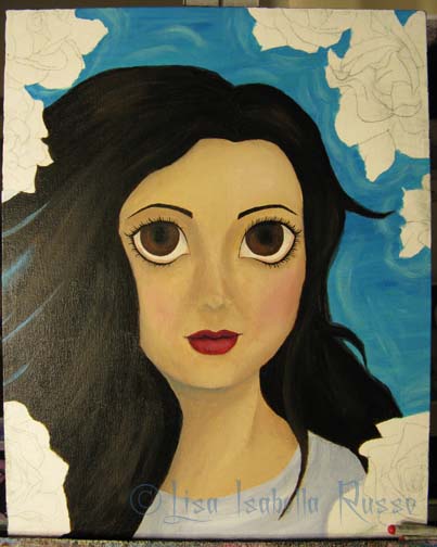 403x504 The Fine Art And Ramblings Of Lisa Isabella Russo Wip Big Eye - Wip Painting