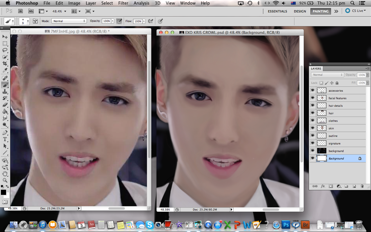 1280x800 Exo Kris Painting Wip By Casspoon - Wip Painting