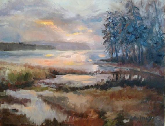 570x435 Wisconsin Oil Painting Wisconsin Art Northern Wisconsin Art - Wisconsin Painting
