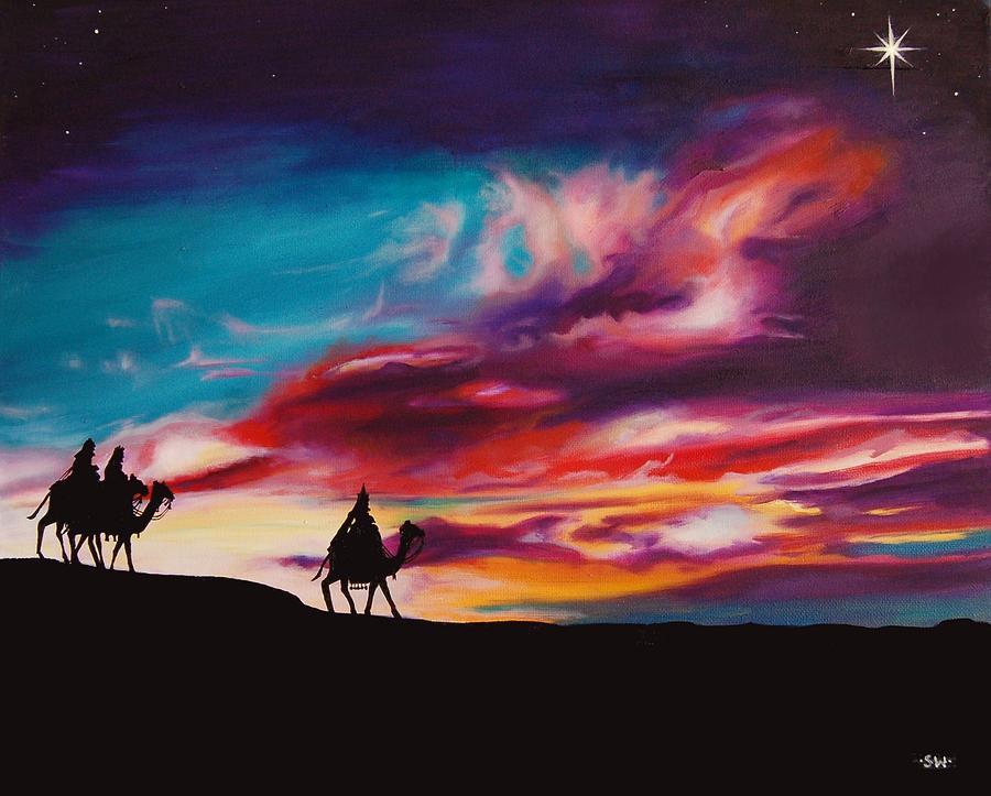 900x723 The Three Wise Men Painting By Sheri Wiseman - Wise Men Painting