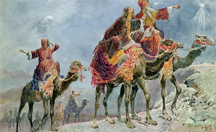 900x551 Three Wise Men Painting By Sydney Goodwin - Wise Men Painting