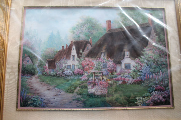 700x466 Franklin Mint 1994 - Wishing Well Painting