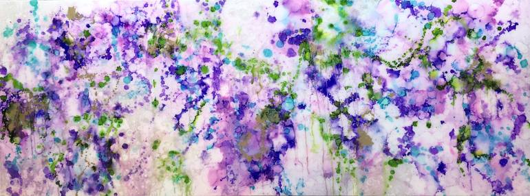 770x286 Saatchi Art Wisteria Painting By Villaume - Wisteria Painting