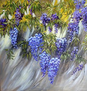 289x300 Wisteria Paintings - Wisteria Painting