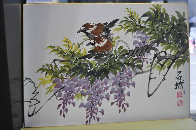 770x511 Saatchi Art Wisteria Tree Korean Water Color Painting Original - Wisteria Tree Painting