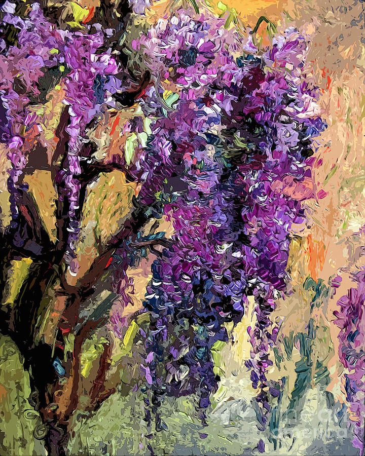720x900 Wisteria Modern Decor Canvas Print Canvas Art By Ginette - Wisteria Tree Painting