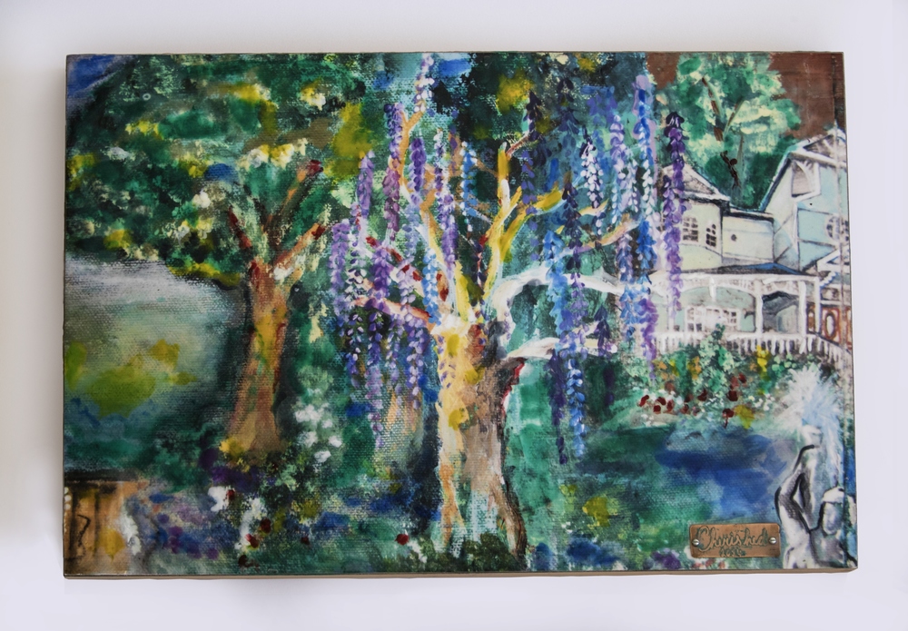 1000x695 Wisteria Tree Encaustic Painting Human Trafficking Cherished - Wisteria Tree Painting