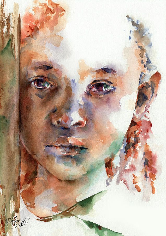 636x900 Wistful Painting By Stephie Butler Watercolor Watercolor - Wistful Painting