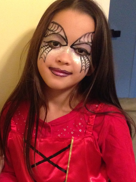 478x640 How To Face Paint A Spider Witch - Witch Face Painting