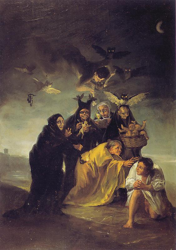 562x800 Bensozia Goya Three Witch Paintings - Witch Painting